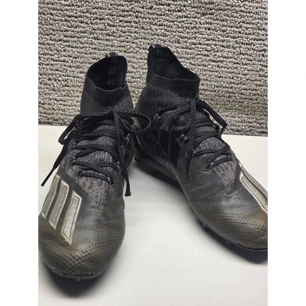 Adidas Adizero 8.0 Football Cleats Mens 11 Black Silver EF8632 Primeknit Mid